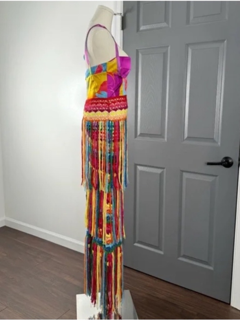 Alejandra Alonso Rojas Fringe-Trim Silk Gown - Picture 6 of 14